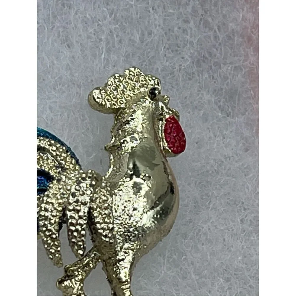 Vintage Gerry’s colorful rooster brooch